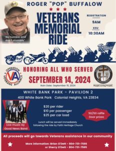 Read more about the article Pop Buffalow Annual Memorial Ride -September 14, 2024